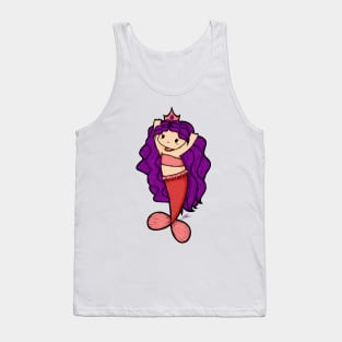 Cute Mermaid Illustration Tank Top